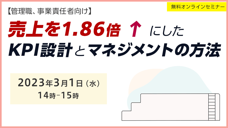 売上を1.86倍にした<br>KPI設計とマネジメントの方法